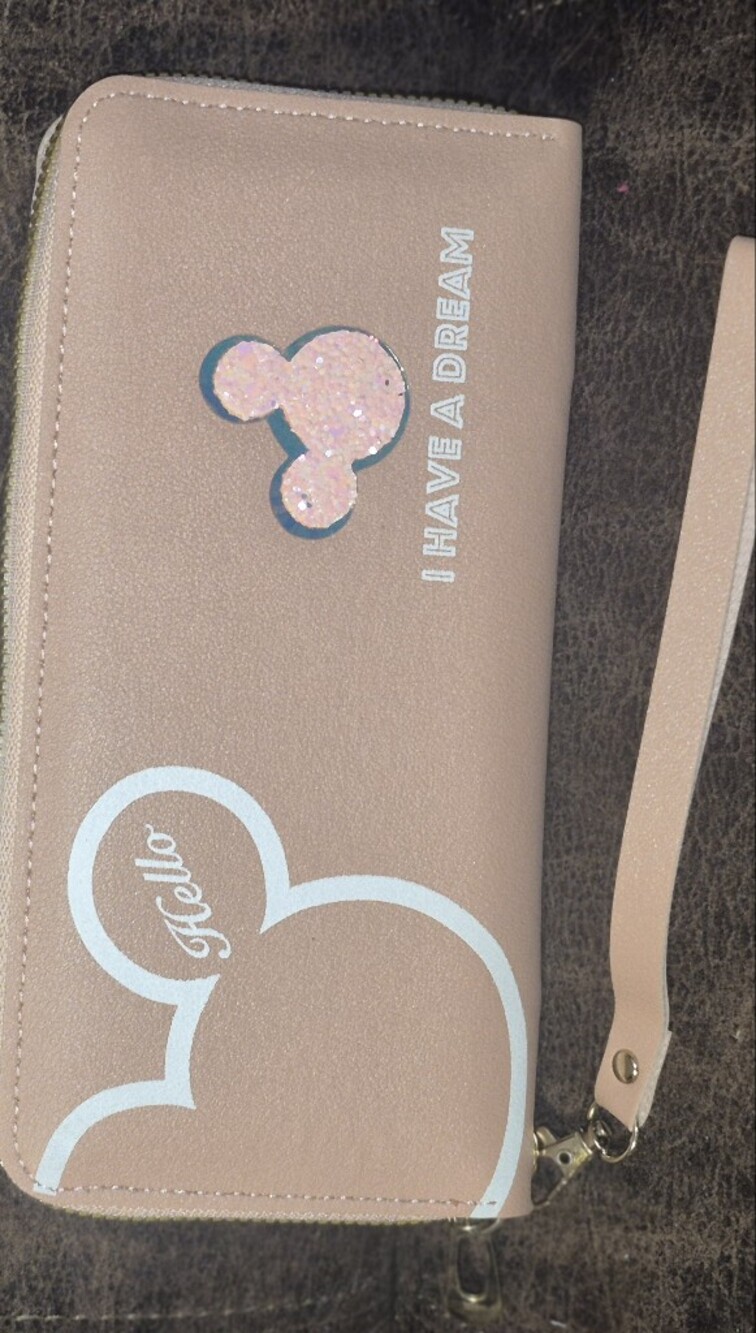Hello I Have a Dream Pink Wristlet Wallet